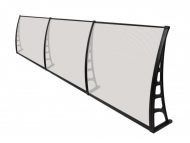 Sundurmagross CROCUS Kapı Pencere Üstü Pratik Sundurma 80X360 – Şeffaf - Görsel 2