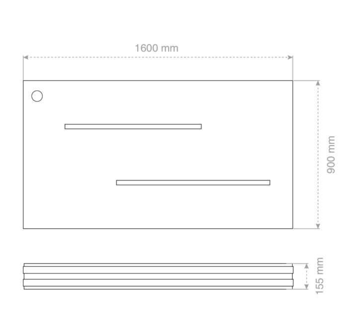Sundurmagross Alüminyum Işıklı Sundurma Korrain Lux Solo Left 160 cm x 90 cm  Ledli - Görsel 4