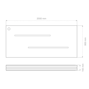 Sundurmagross Alüminyum Işıklı Sundurma Korrain Lux Solo Left 200 cm x 90 cm Ledli - Görsel 5