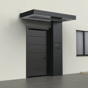 Sundurmagross  Alüminyum Işıklı Sundurma Vera Viela Mono Right 200 cm x 90 cm Ledli Posta Kutulu