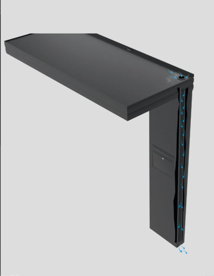 Sundurmagross Alüminyum Işıklı Sundurma Vera Viela Mono Right 200 cm x 90 cm Ledli Posta Kutulu - Görsel 2