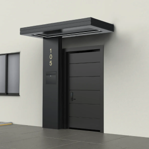 Sundurmagross Alüminyum Işıklı Sundurma Vera Viela Mono Left 200 cm x 90 cm Ledli Posta Kutulu