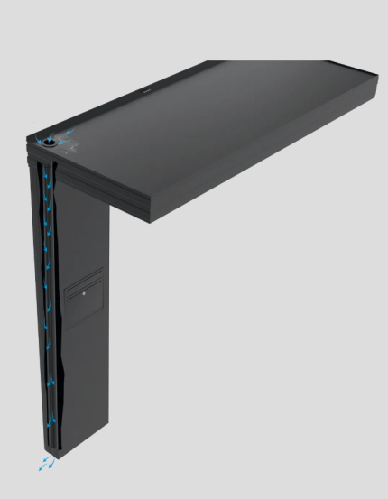 Sundurmagross Alüminyum Işıklı Sundurma Vera Viela Mono Left 200 cm x 90 cm Ledli Posta Kutulu - Görsel 3