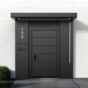 Sundurmagross Alüminyum Işıklı Sundurma Vera Viela 200 cm x 90 cm Ledli Posta Kutulu