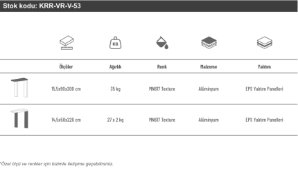 Sundurmagross Alüminyum Işıklı Sundurma Vera Viela 200 cm x 90 cm Ledli Posta Kutulu - Görsel 6
