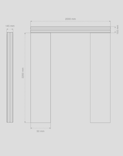 Sundurmagross Alüminyum Işıklı Sundurma Vera Viela 200 cm x 90 cm Ledli Posta Kutulu - Görsel 5