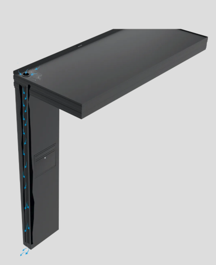 Sundurmagross Alüminyum Işıklı Sundurma Vera Mono Left 200 cm x 90 cm Ledli Posta Kutulu - Görsel 2