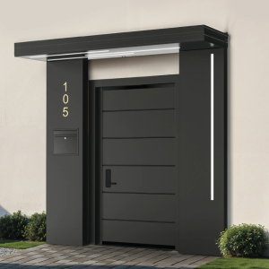 Sundurmagross Alüminyum Işıklı Sundurma Vera Dual 200 cm x 90 cm Ledli Posta Kutulu