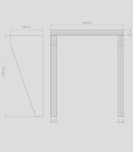 Sundurmagross Alüminyum Işıklı Sundurma Angle Dual Lux 200 cm x 90 cm Ledli - Görsel 4