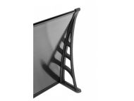 Sundurmagross LOTUS Kapı Pencere Üstü Pratik Sundurma 70X480 - Siyah - Görsel 5