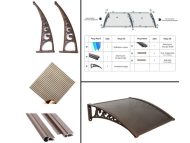 Sundurmagross Pratik Sundurma Kapı Pencere Üstü 100x120 cm Bronz - Görsel 2