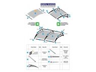Sundurmagross Pratik Sundurma Kapı Pencere Üstü 100x150 cm Siyah 6mm Levhalı - Görsel 2