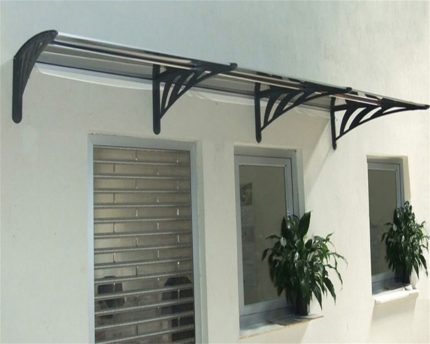 Sundurmagross Transpaforza TF STD 1.12 Kapı Üstü Sundurma 120 X 100 Gri 3 mm Solid Levha - Görsel 6