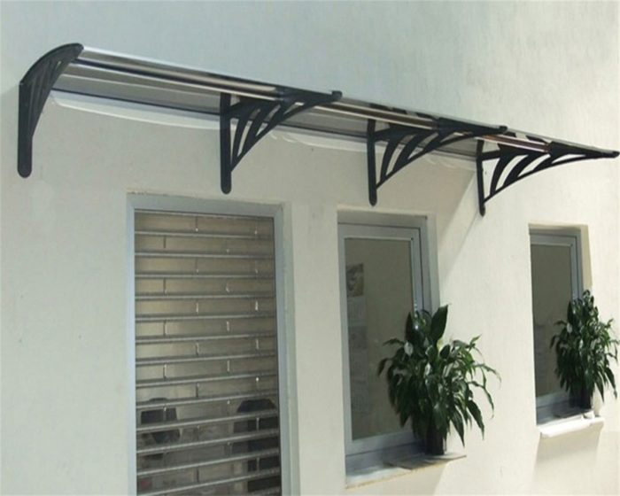 Sundurmagross Transpaforza TF STD 1.12 Kapı Üstü Sundurma 120 X 100 Gri 3 mm Solid Levha - Görsel 6