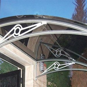 Sundurmagross TF Prolüx Kapı Üstü 15,17 Alüminyum Ayaklı Sundurma 170 X 150 Gri 4 mm Solid Levha