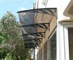 Sundurmagross Transpaforza TF STD 1.12 Kapı Üstü Sundurma 120 X 100 Bronz 3 mm Solid Levha - Görsel 3