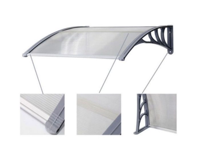 Sundurmagross Kapı Pencere Üstü Pratik Sundurma 150 X 100 cm Gri - Görsel 3