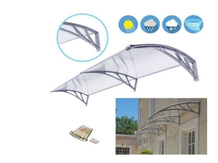Sundurmagross Kapı Pencere Üstü Pratik Sundurma 360 X 80 Cm Gri - Görsel 2