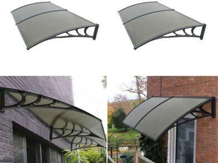 Sundurmagross Kapı Pencere Üstü Pratik Sundurma 360 X 80 Cm Siyah - Görsel 2