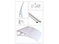 Sundurmagross Pratik Sundurma Kapı Pencere Üstü 100x300 cm Gri 6 mm Levhalı - Görsel 3