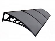 Sundurmagross Pratik Sundurma Kapı Pencere Üstü 100x360 cm Antrasit Gri 6 mm Levhalı
