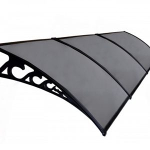 Sundurmagross Pratik Sundurma Kapı Pencere Üstü 100x360 cm Antrasit Gri 6 mm Levhalı