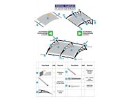 Sundurmagross Pratik Sundurma Kapı Pencere Üstü 100x360 cm Gri 6 mm Levhalı - Görsel 3