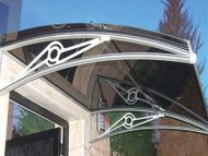 Sundurmagross TF Prolüx Kapı Üstü 15,19 Alüminyum Ayaklı Sundurma 190 X 150 Gri 4 mm Solid Levha