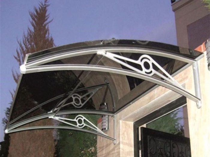 Sundurmagross TF Prolüx Kapı Üstü 15,19 Alüminyum Ayaklı Sundurma 190 X 150 Gri 4 mm Solid Levha - Görsel 3