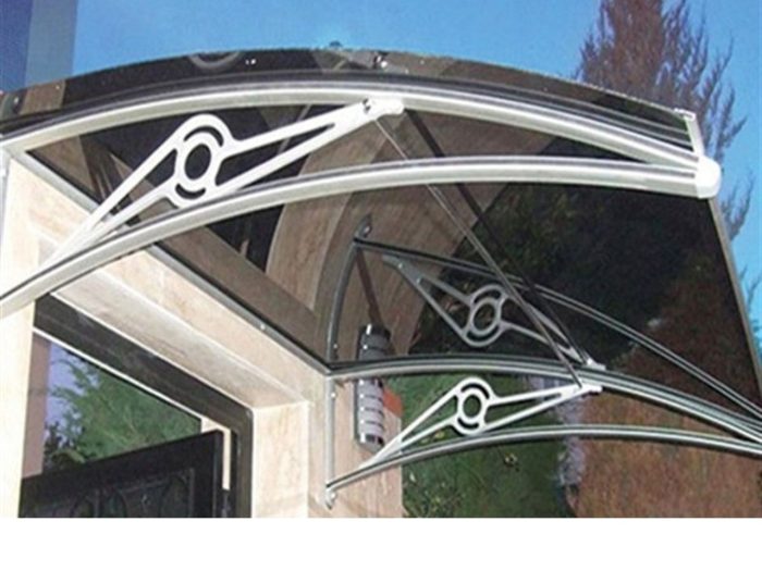 Sundurmagross TF Prolüx Kapı Üstü 15,19 Alüminyum Ayaklı Sundurma 190 X 150 Gri 4 mm Solid Levha - Görsel 4