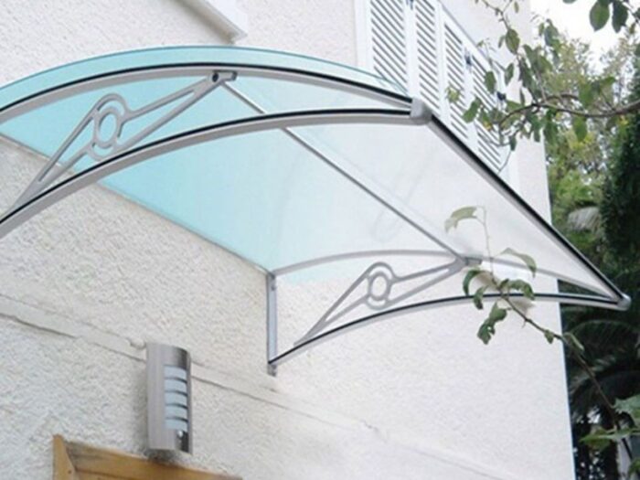 Sundurmagross TF Prolüx Kapı Üstü 15,19 Alüminyum Ayaklı Sundurma 190 X 150 Yeşil 4 mm Solid Levha - Görsel 3