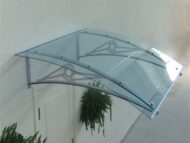 Sundurmagross TF Prolüx Kapı Üstü 15,19 Alüminyum Ayaklı Sundurma 190 X 150 Yeşil 4 mm Solid Levha