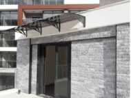 Sundurmagross Transpaforza TF STD 1.12 Kapı Üstü Sundurma 360 X 100 Bronz 3 mm Solid levha - Görsel 2