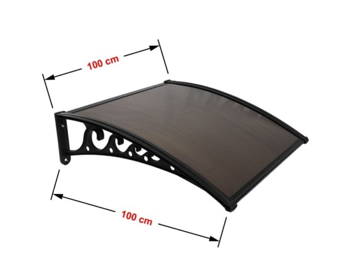 Sundurmagross Pratik Sundurma Kapı Pencere Üstü 100x100 cm Bronz 6 mm Levhalı - Görsel 2