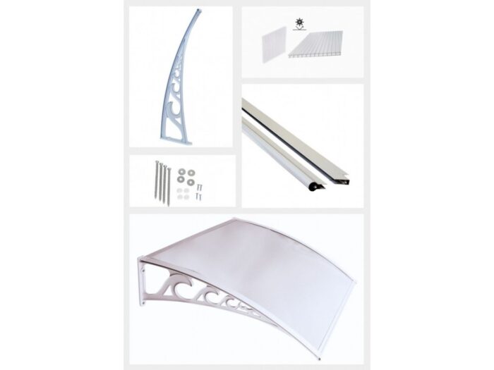 Sundurmagross Pratik Sundurma Kapı Pencere Üstü 100x100 cm Gri 6 mm Levhalı - Görsel 2