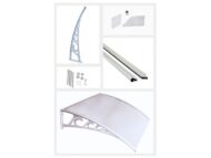 Sundurmagross Pratik Sundurma Kapı Pencere Üstü 100x200 cm Gri 6 mm Levhalı - Görsel 3