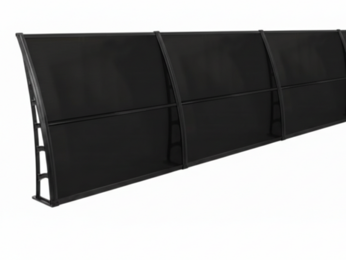 Sundurmagross LUPIN Kapı Pencere Üstü Pratik Sundurma 105x480 - Siyah - Görsel 2