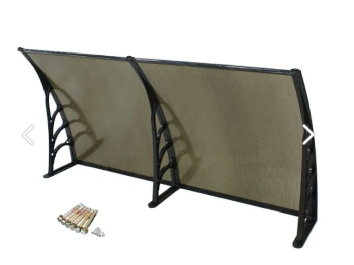 Kapı Pencere Üstü Pratik Sundurma 200 X 80 Siyah - Görsel 2