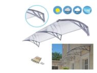 Kapı Pencere Üstü Pratik Sundurma 300 X 100 cm Gri - Görsel 5