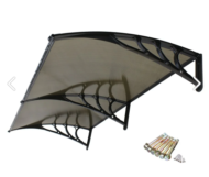 Kapı Pencere Üstü Pratik Sundurma 240 X 80 Siyah