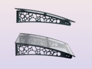 Metal taşıyıcılı Kapı Üstü Pratik Sundurma Çakıl Serisi Antrasit Ayak Şeffaf Levha - Görsel 6