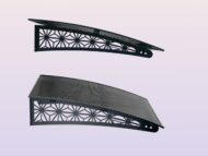 Metal taşıyıcılı Kapı Üstü Pratik Sundurma Lotus Serisi Antrasit Ayak Siyah Levha - Görsel 5