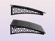 Metal taşıyıcılı Kapı Üstü Pratik Sundurma Selçuklu Serisi Siyah Ayak Siyah Levha - Görsel 4